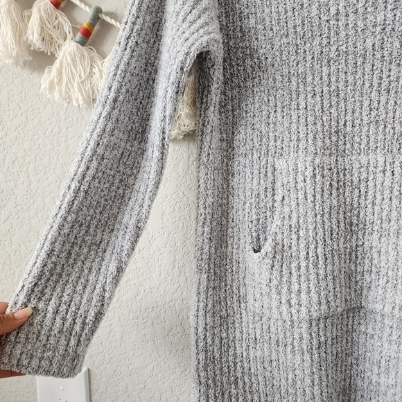 Softies Marshmallow Turtleneck Lounger Knit Gray 42" Dress Cozy Ultra Soft S/M - Picture 7 of 11